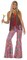 The Costume Center Vibrantly Colored Wild Swirl Bell Bottom Pants Women Adult Halloween Costume - One Size